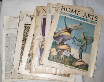 Needlecraft The Home Arts Magazine 6 Issues Dating 1924 - 1936