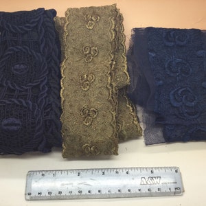 Trio of Antique Lace Trims image 1