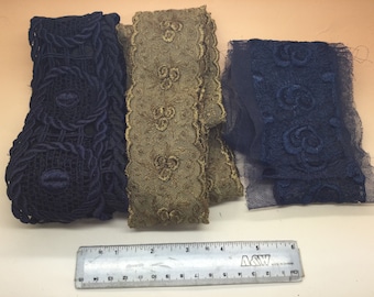 Trio of Antique Lace Trims