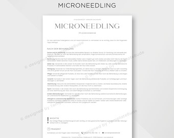 Pflegehinweise für Microneedling Behandlung, Anleitung Pflegetipps für Gesichtsbehandlung