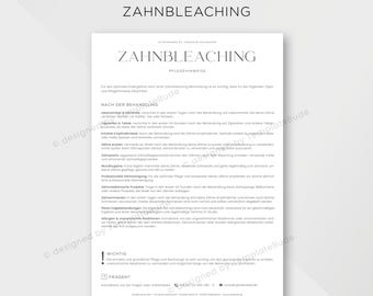 Pflegehinweise für Zahnbleaching Behandlung, Anleitung Pflegetipps Zahnaufhellung