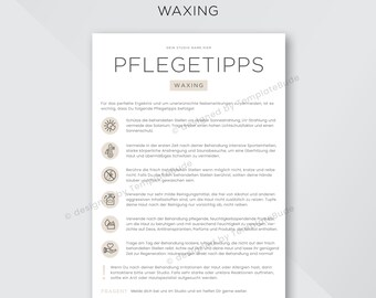 Pflegehinweis für Waxing Behandlung, Pflegetipps nach einer Waxing Behandlung