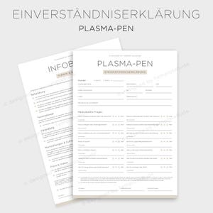 Einverständniserklärung für Plasma-Pen Behandlung Einverständnis für Behandlung mit Plasma-Pen