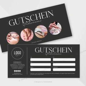 Voucher template for beauty salon, cosmetic voucher gift voucher for beauty treatment