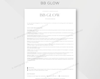 Pflegehinweise für BB Glow Behandlung, Anleitung Pflegetipps für Gesichtsbehandlungen