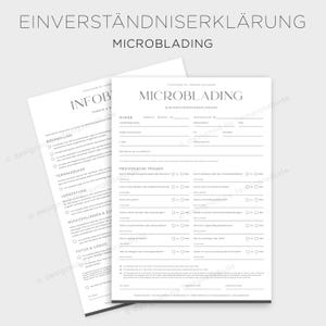 Einverständniserklärung für Microblading Einverständnis für Microblading Behandlung