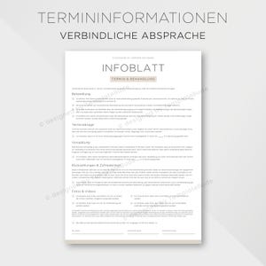 Einverständniserklärung für Termin, Behandlung, Bildrechte und Datenschutz kosmetische Behandlung Formular
