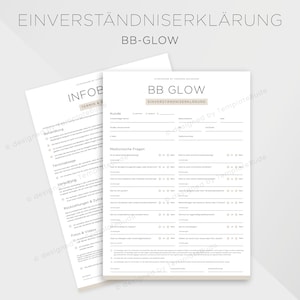 Einverständniserklärung für BB Glow Behandlung Einverständnis für BB Glow Skin Behandlung