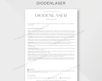 Pflegehinweis für Diodenlaser Behandlung, Pflegetipps nach Diodenlaser Behandlung