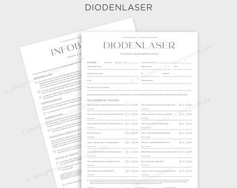 Einverständniserklärung für Diodenlaser Behandlung Einverständnis für Laser Haarentfernung Behandlung