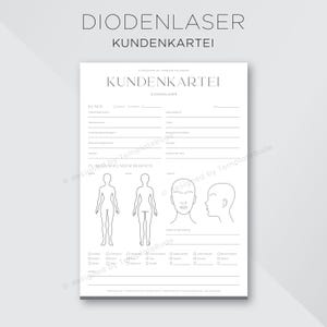 Scheda cliente laser a diodi - Depilazione con laser a diodi scheda cliente