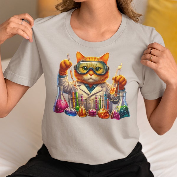 Chemistry Cat shirt, Funny Cat Shirt, Chemistry Shirt, Chemistry Lovers Shirt, Comfort Shirt, Gift For Cat Lovers, Gift For Chemistry Lovers