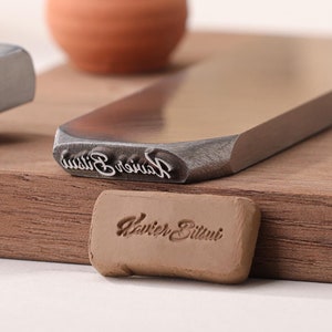 Timbri per ceramica personalizzati, marchio del ceramista, regali per ceramisti, timbro personalizzato in argilla polimerica, timbro per sapone, timbro con logo personalizzato