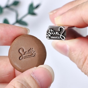 Benutzerdefinierte Metallstempel für Keramik, Keramik Signatur Stempel, Polymer Clay Stempel, Keramik Stempel mit Signatur, Keramik Makers Mark, Geschenk für Sie