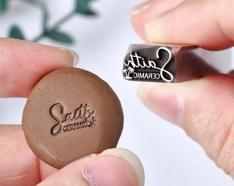 Custom Metal Stamp For Pottery, Pottery Signature Stamp, Polymer Clay Stamp, Ceramic Stamp with Signature, Pottery Makers Mark, Gift for Her