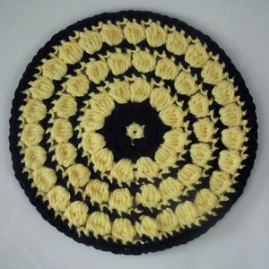Round Clustered Hot Pad ~ PDF Crochet Pattern
