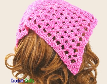 Granny Stitch Crochet Kerchief Pattern - PDF Pattern