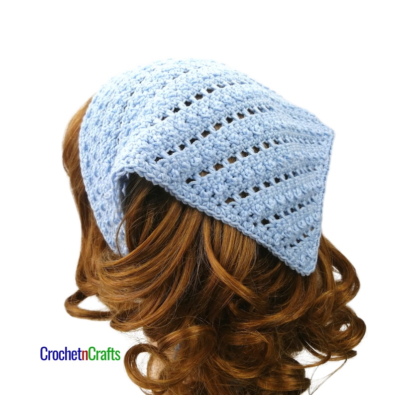 Bead and Lace Crochet Kerchief image 1