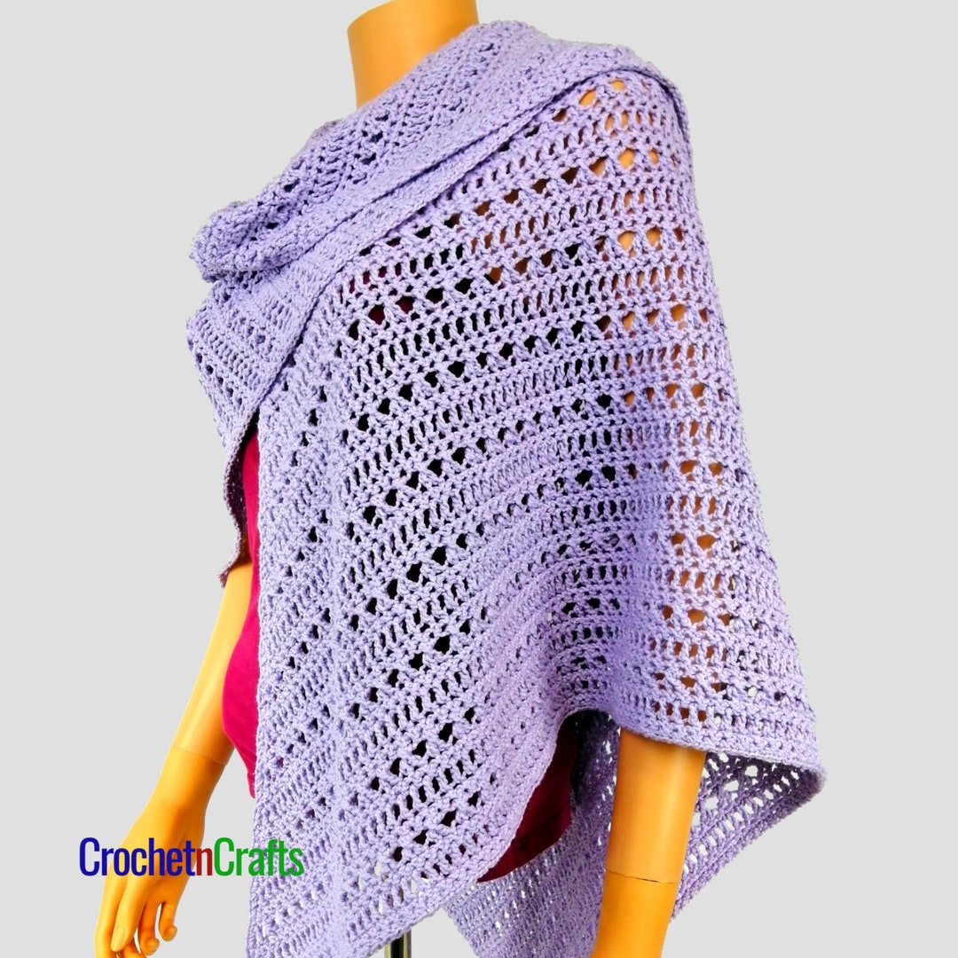Crochet Asymmetrical Shawl - PDF Pattern - Etsy