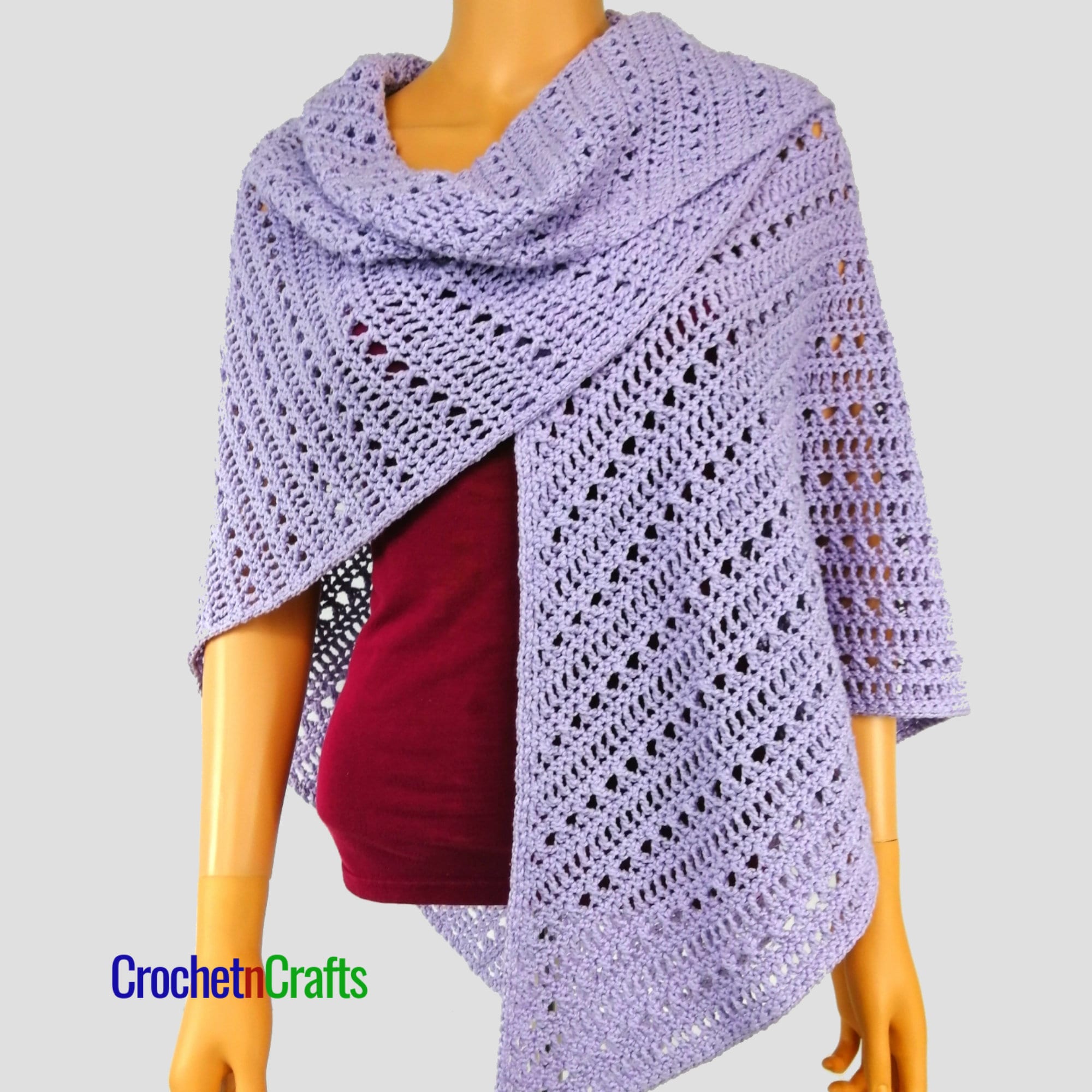 Crochet Asymmetrical Shawl - PDF Pattern - Etsy