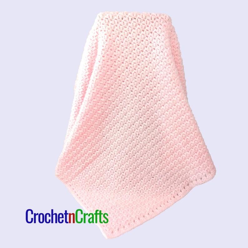 Slanted Puff Stitch Textured Baby Blanket Crochet Pattern PDF image 3