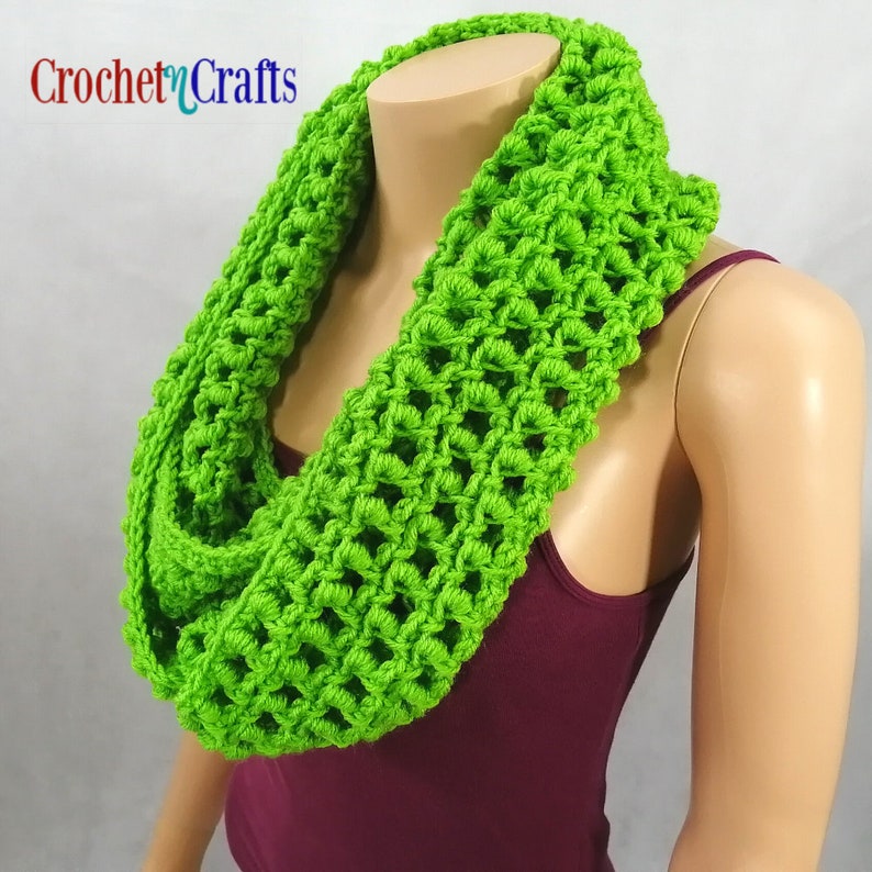 A Bullion Stitch Cowl Neck Scarf PDF Crochet Pattern image 3