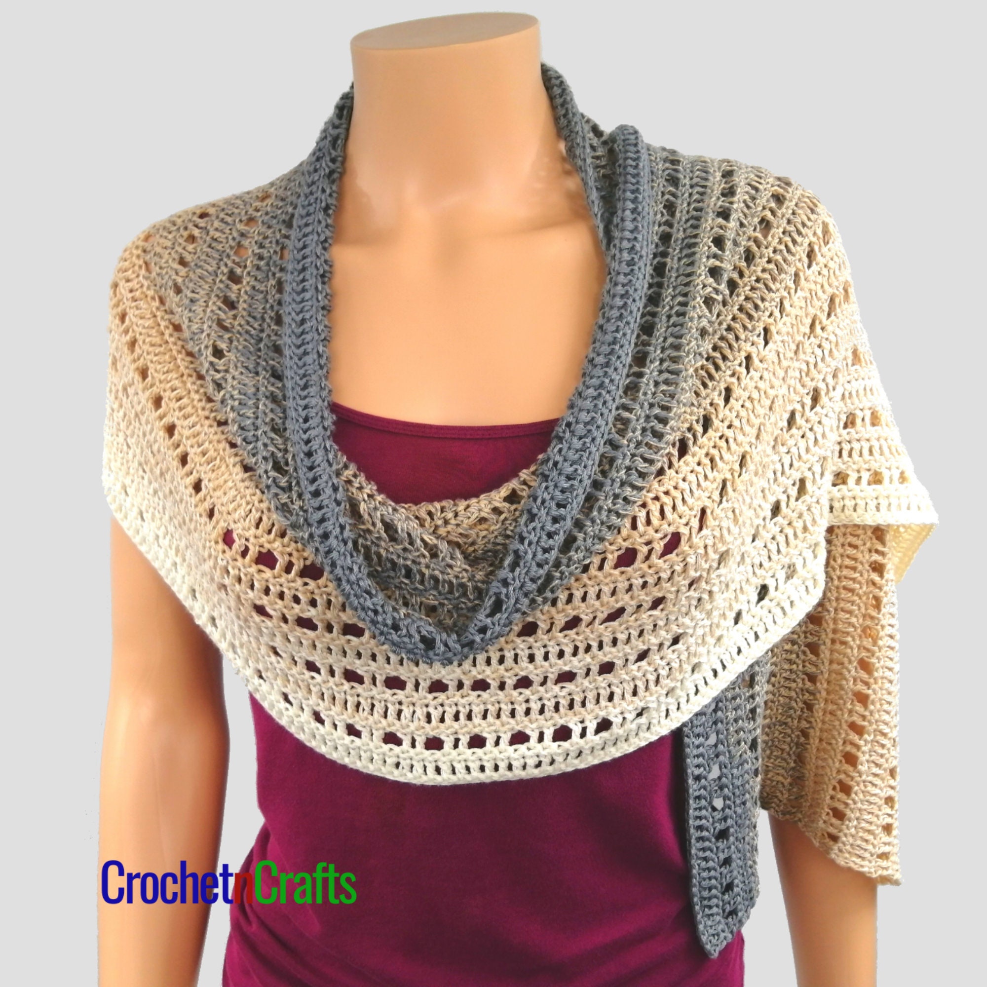 Lightweight Easy Rectangular Crochet Shawl ~ PDF Pattern - Etsy