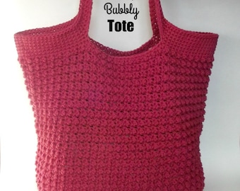Bouncy Bubbly Tote ~ Crochet Pattern
