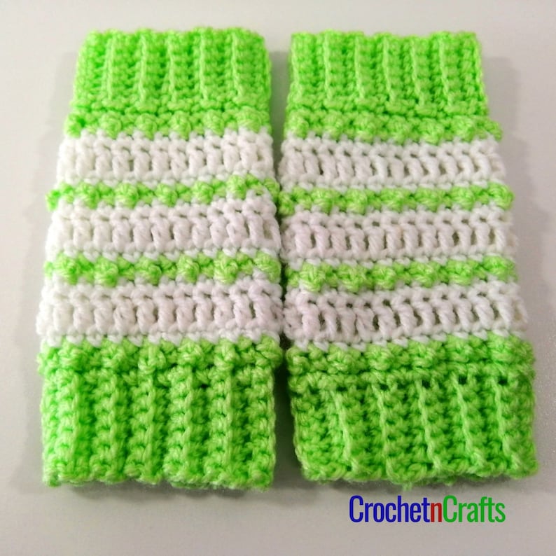 Baby Striped Leg Warmers Crochet Pattern Etsy