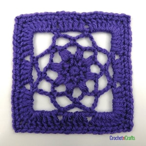 5.25&quot; Crochet Lace Square Pattern