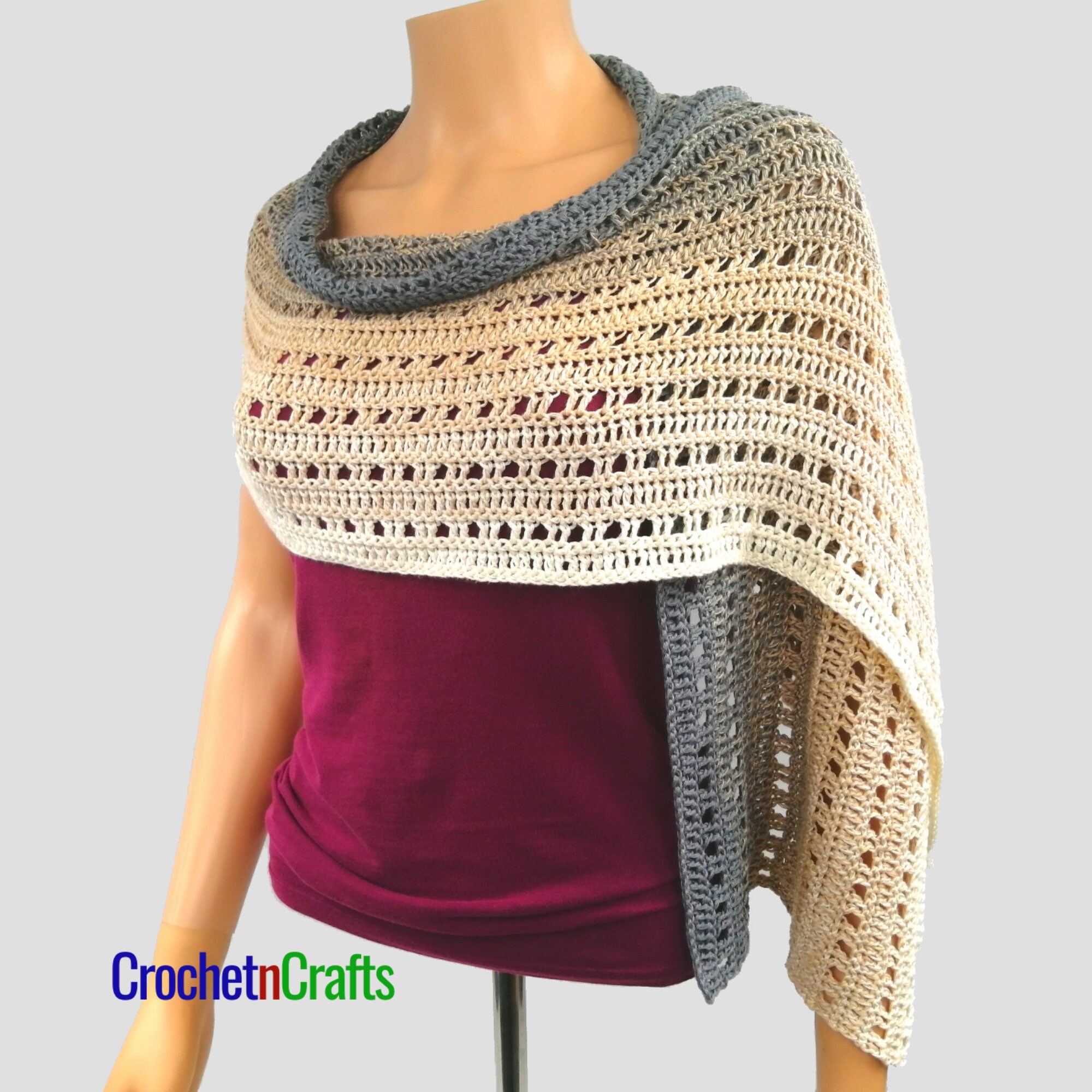 Lightweight Easy Rectangular Crochet Shawl ~ PDF Pattern - Etsy