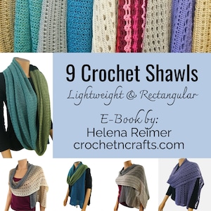 9 Shawl Crochet Patterns - Lightweight and Rectangular