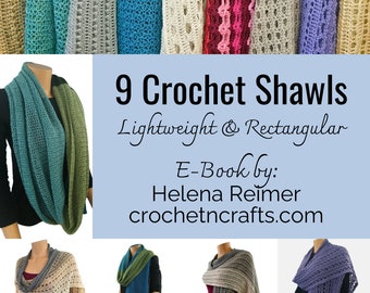 9 Shawl Crochet Patterns - Lightweight and Rectangular