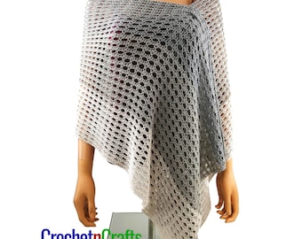 Half Double and V-Stitch Super Fine Crochet Wrap - PDF Pattern