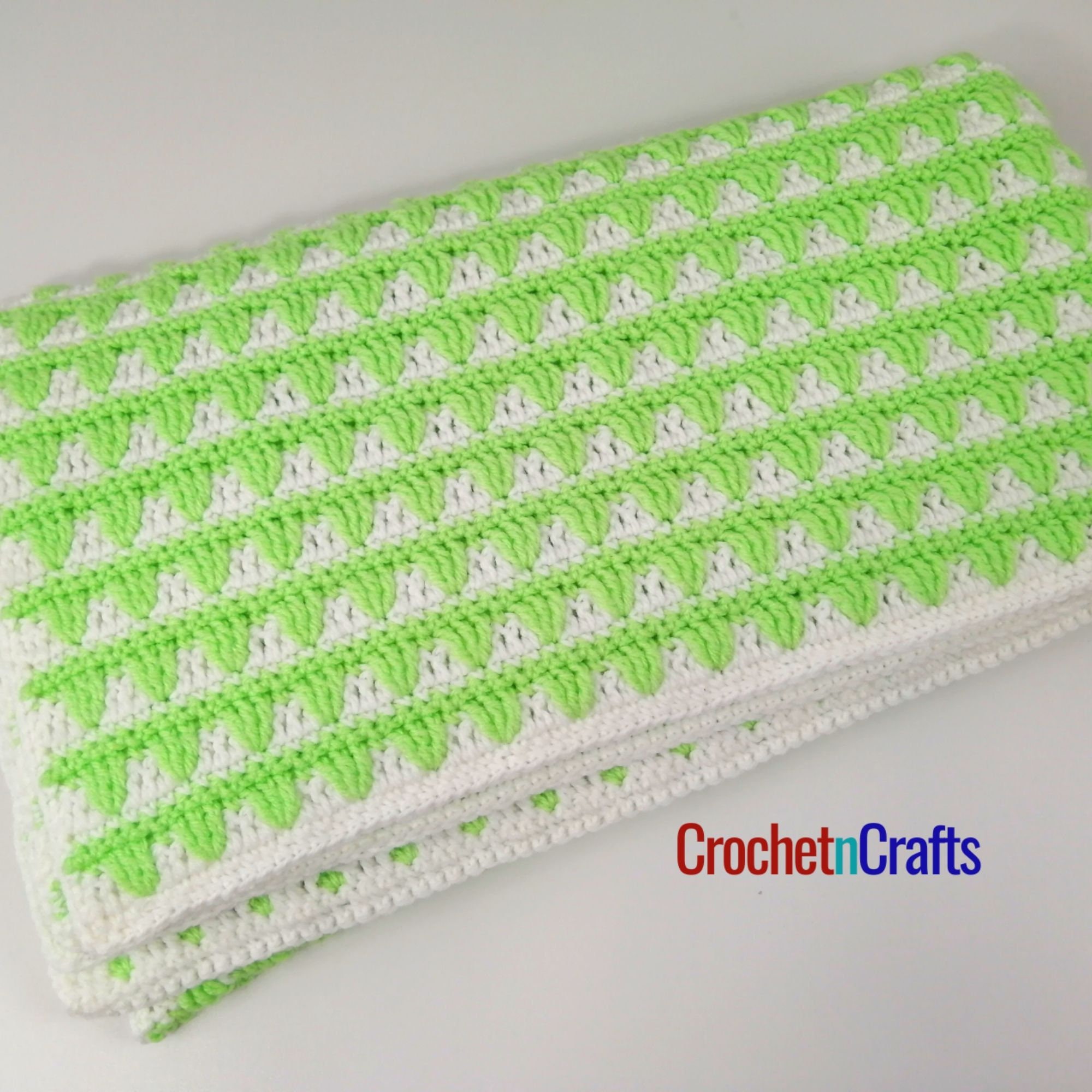 Seed Stitch Bernat Baby Blanket Crochet Pattern - CrochetNCrafts