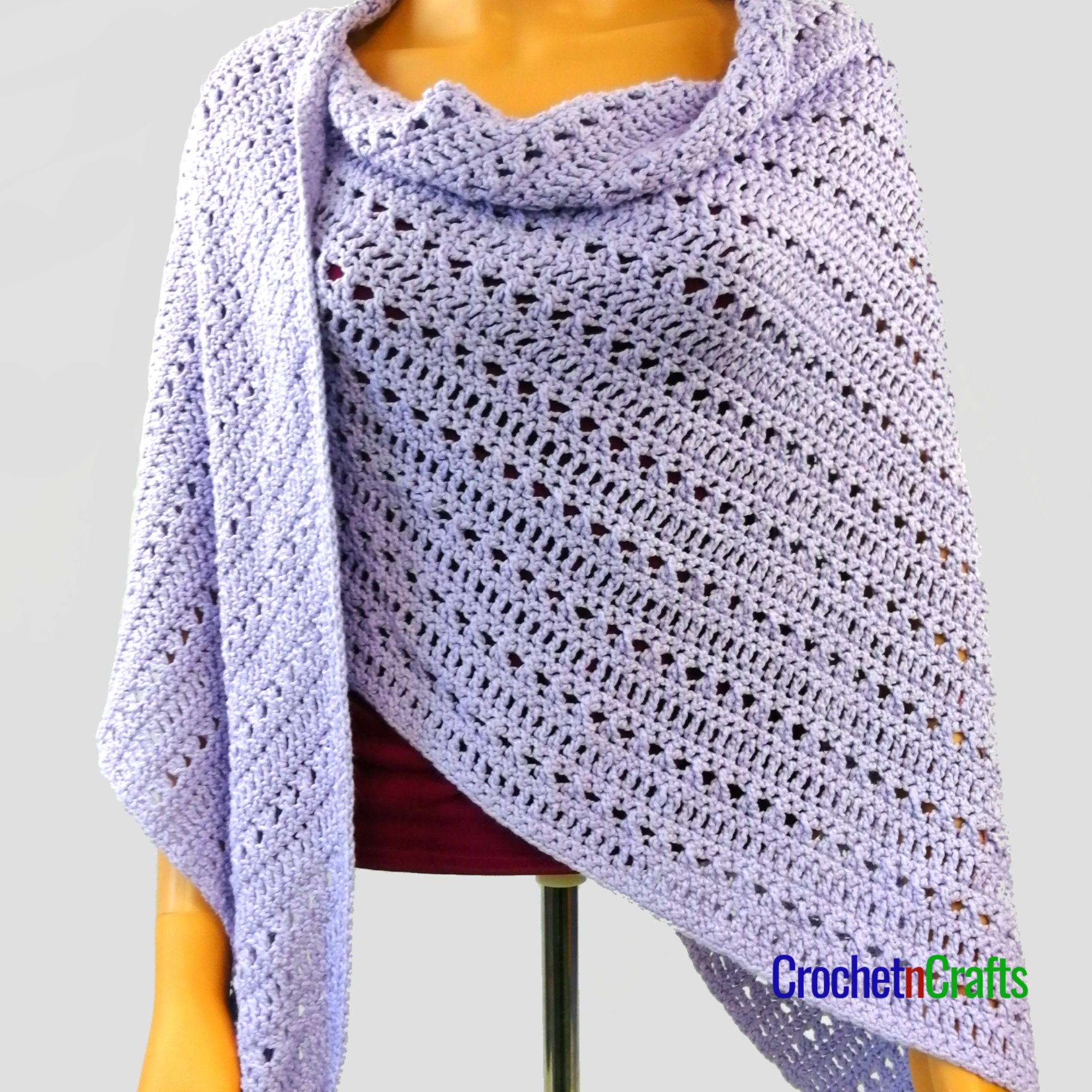 Crochet Asymmetrical Shawl - PDF Pattern - Etsy