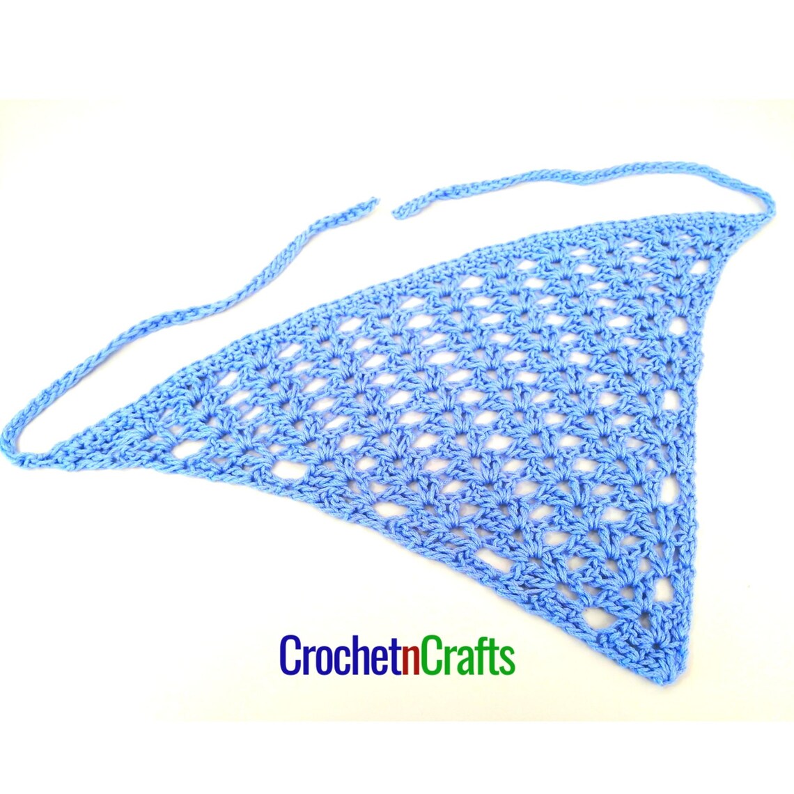 Double V-stitch or Split Shell Kerchief PDF Crochet Pattern - Etsy
