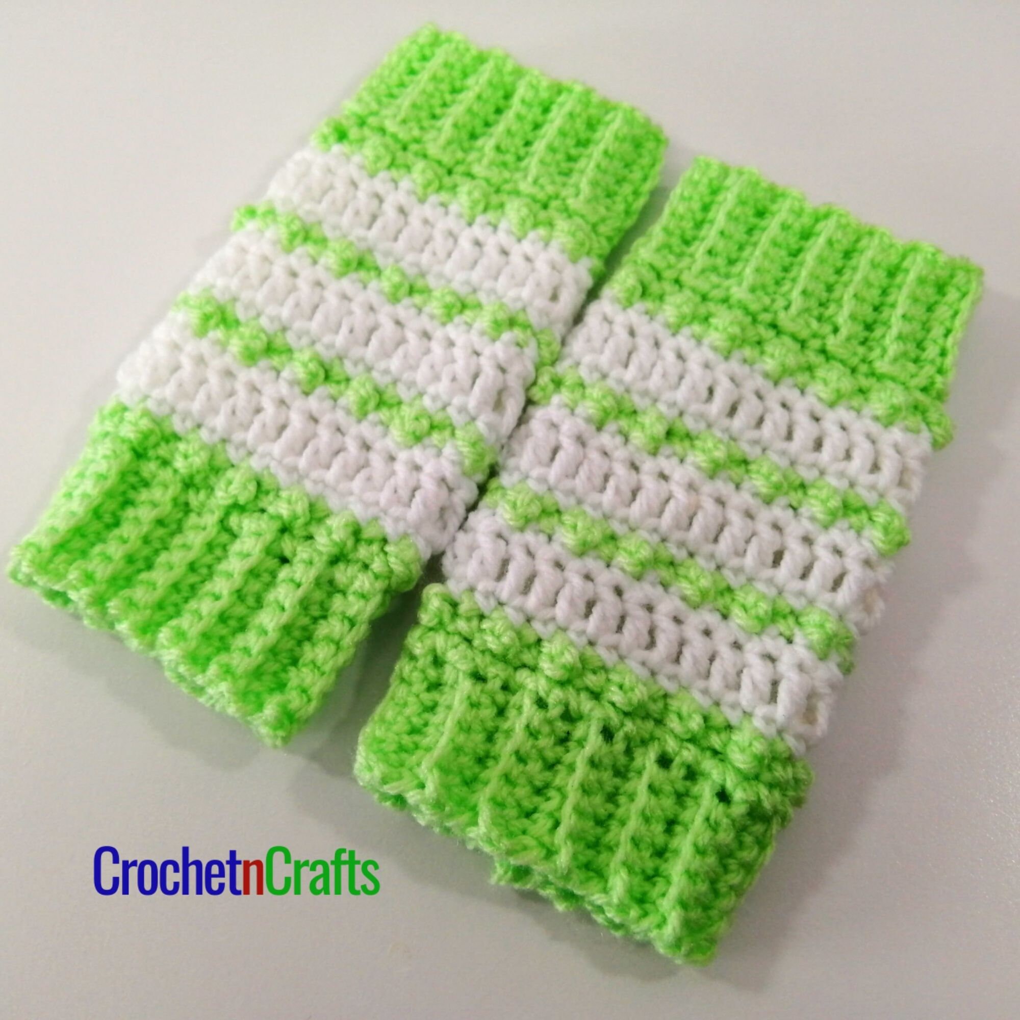 Baby Striped Leg Warmers Crochet Pattern Etsy