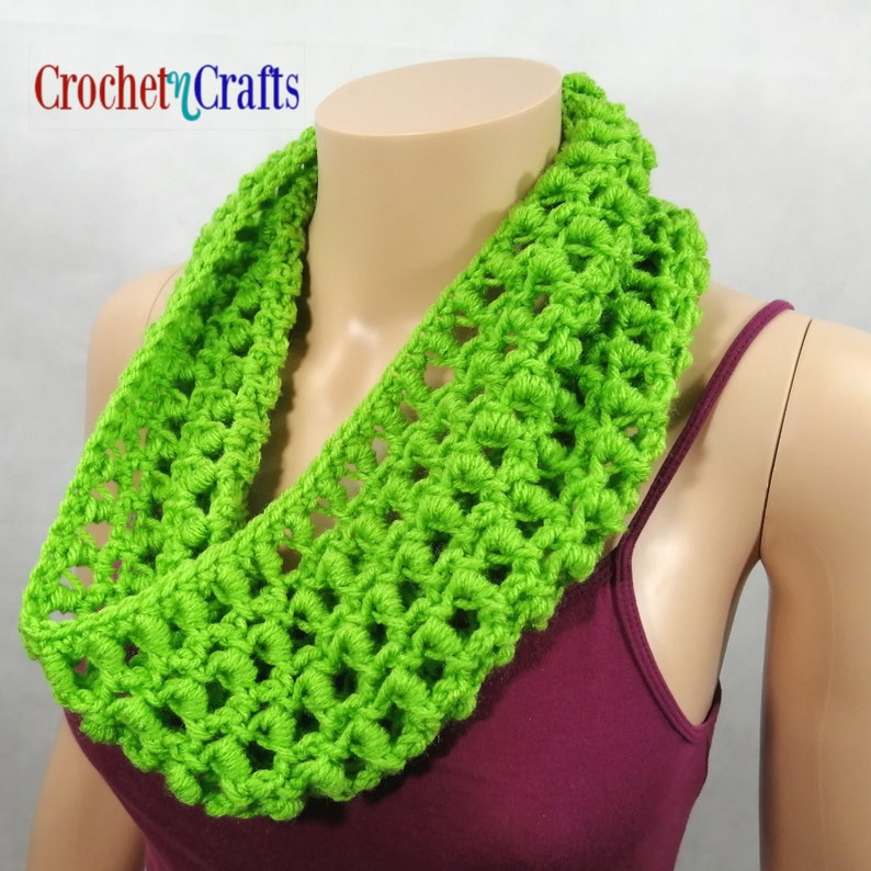 A Bullion Stitch Cowl Neck Scarf PDF Crochet Pattern image 1