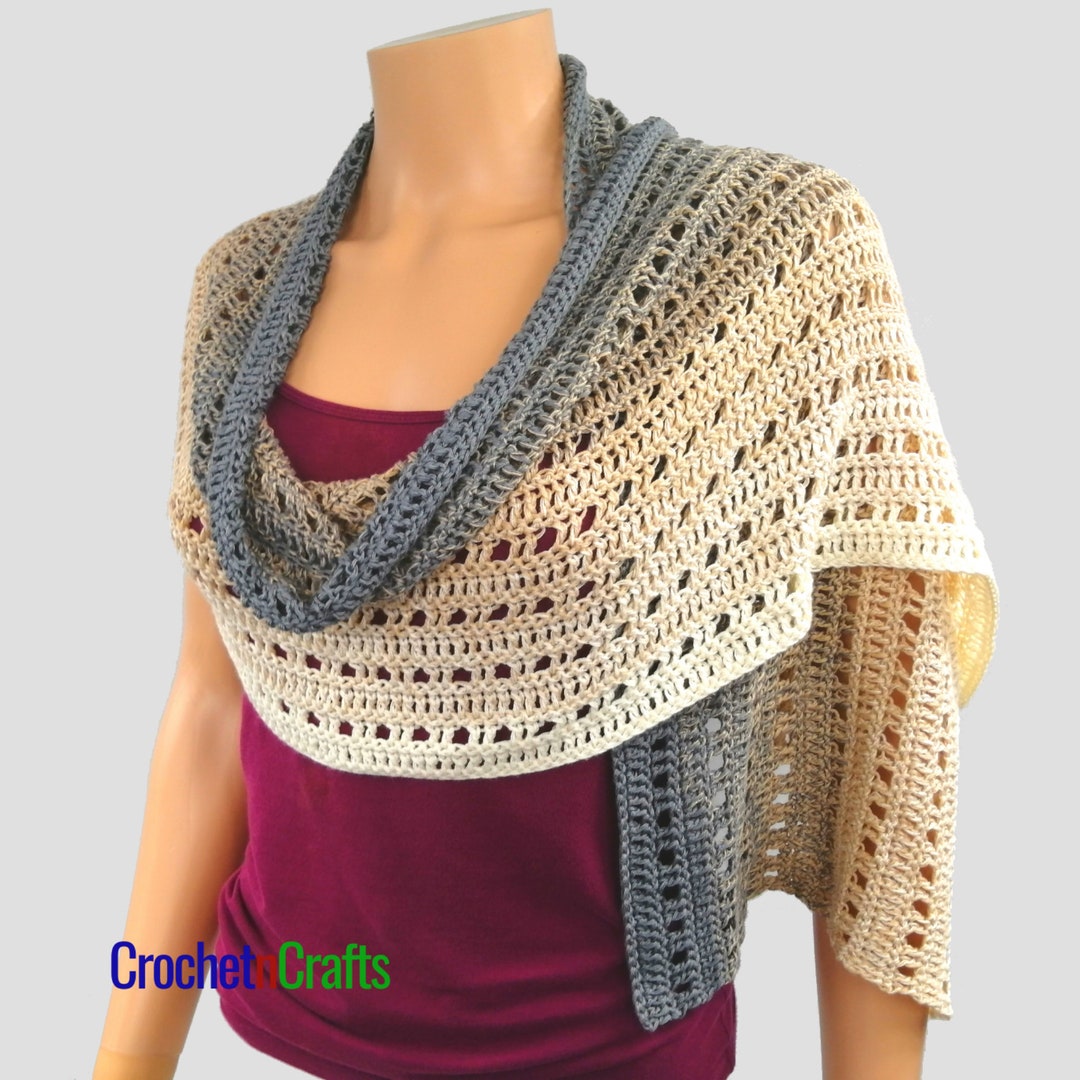 Lightweight Easy Rectangular Crochet Shawl ~ PDF Pattern - Etsy