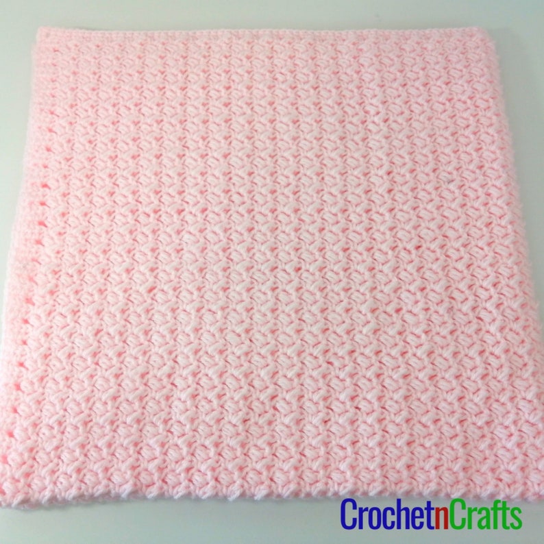 Slanted Puff Stitch Textured Baby Blanket Crochet Pattern PDF image 5