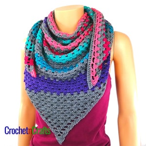 Granny Stitch Crochet Shawl - PDF Pattern