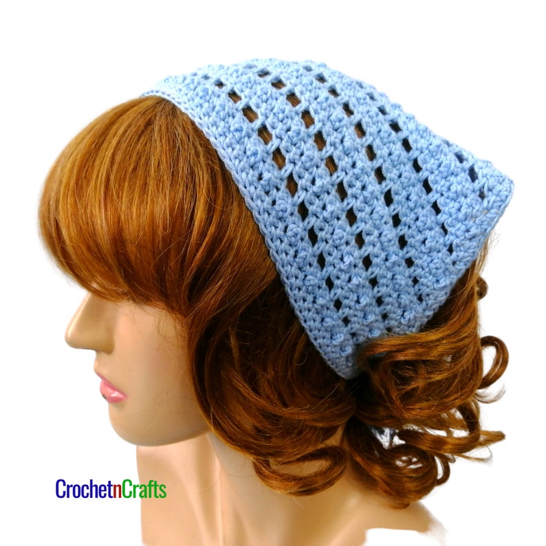 Bead and Lace Crochet Kerchief image 3