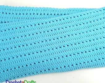 Double Crochet and Cross Stitch Baby Blanket - PDF Pattern