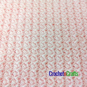 Slanted Puff Stitch Textured Baby Blanket Crochet Pattern PDF image 4