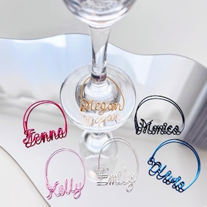 Dije personalizado para copa de vino: Etiqueta para bebida de boda, marcadores de identificación para copas, accesorios para fiestas