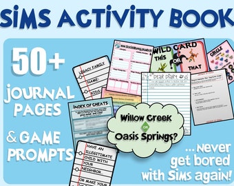 Sims 4 Activity Journal (w/ Legacy Tracker, Sim Biography, fun Gameplay Challenges, and more!) (Digital Download)