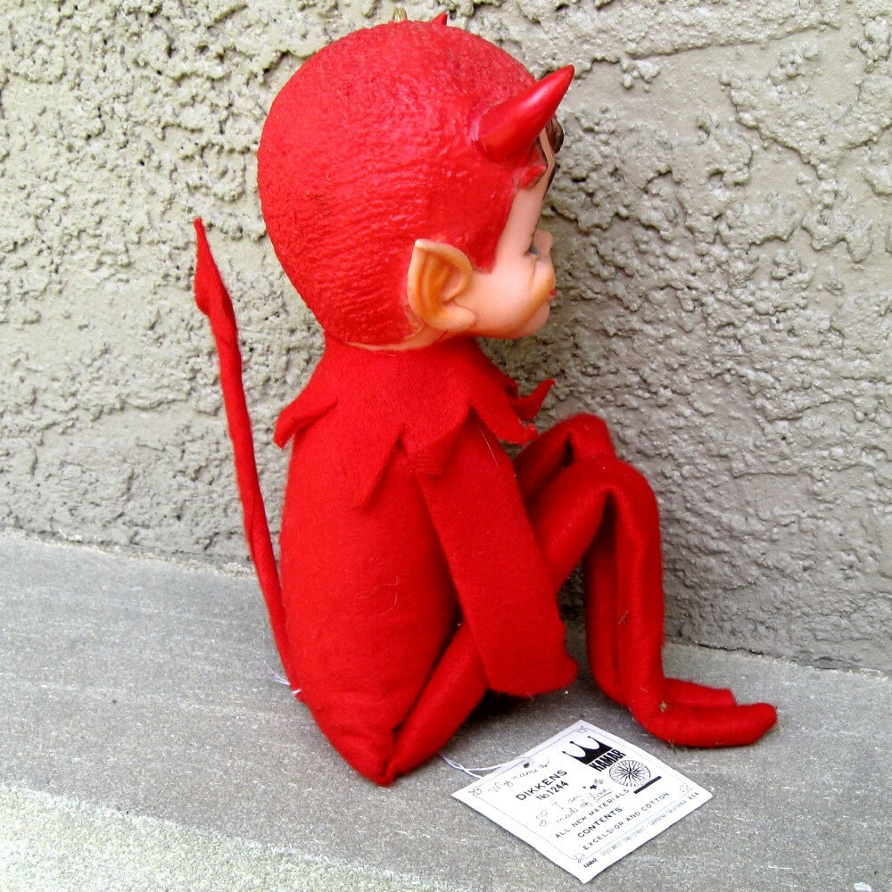 Vintage Devil Doll, Knee Hugger Winking 1968 Dikkens by