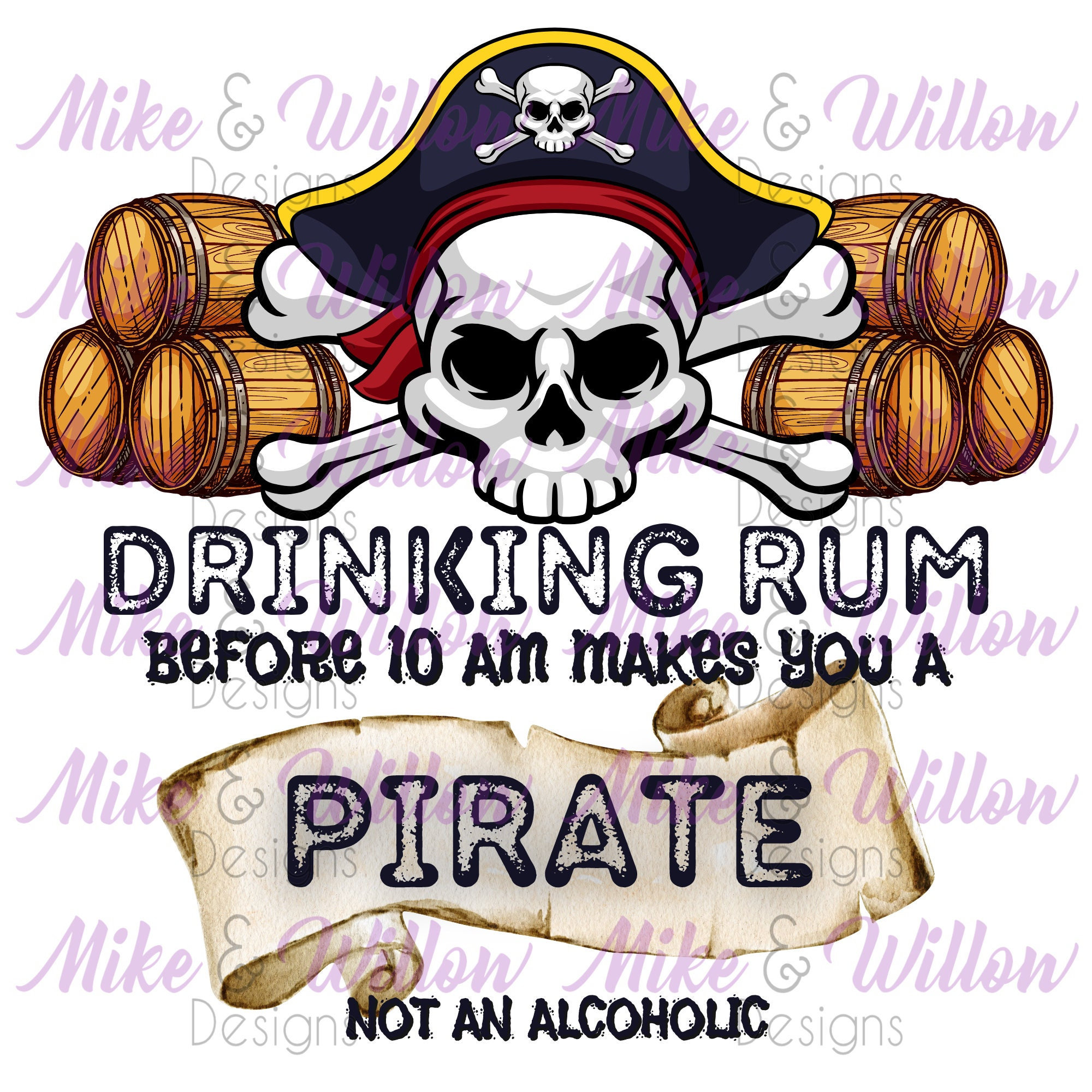 Drinking Rum Before 10am Makes You a Pirate Not an Alcoholic Etsy