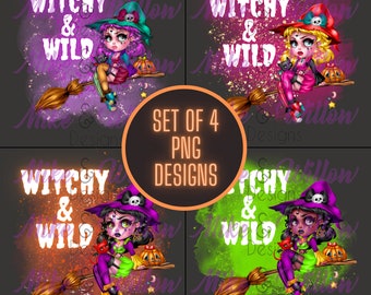 Witchy & Wild - digital design - sublimation - PNG - instant download